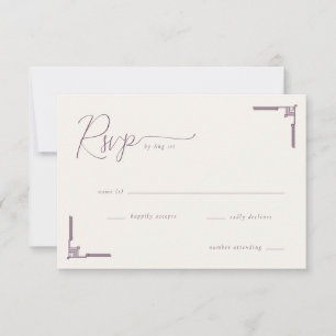 Réponse Élégante Lavande Géométrique RSVP