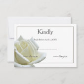 Réponse élégante rose blanche et argent (Devant)