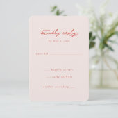 Réponse Élégante Rose Minimaliste (Debout devant)