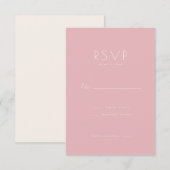 Réponse Élégante Rose Minimaliste (Devant / Derrière)