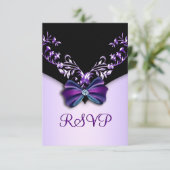Réponse élégante violette avec diamant noir (Debout devant)