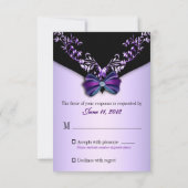 Réponse élégante violette avec diamant noir (Dos)