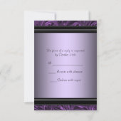 Réponse élégante violette et noire de mariage (Dos)