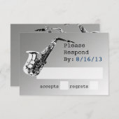 Réponse en argent saxophone (Devant / Derrière)