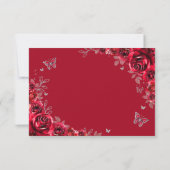 Réponse florale argentée Quinceanera (Dos)