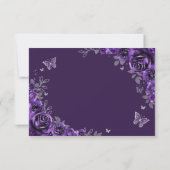 Réponse florale argentée violette pour Quinceanera (Dos)