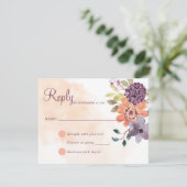 Réponse florale d'automne violette et orange (Debout devant)