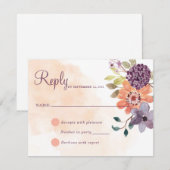 Réponse florale d'automne violette et orange (Devant / Derrière)