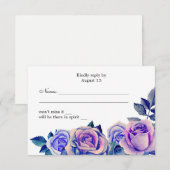 Réponse florale de mariage avec des roses violette (Devant / Derrière)