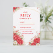 Réponse florale de rose rouge (Debout devant)