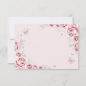 Réponse florale rose argent pour Quinceanera (Dos)