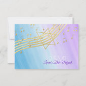 Réponse Gold du Bat mitzvah de musique (Dos)