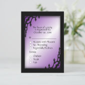 Réponse gothique violette avec choix de menu (Debout devant)