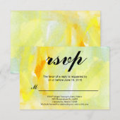 réponse jaune aquarelle abstraite (Devant / Derrière)