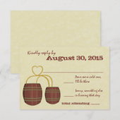 Réponse Mariage de la brasserie de bière (Devant / Derrière)