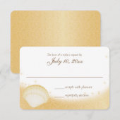 Réponse Mariage de Sparkle Beach Seashelle (Devant / Derrière)