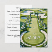 RÉPONSE mariage GOLF style aquarelle (Devant / Derrière)