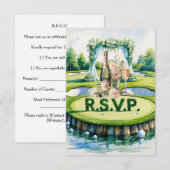 RÉPONSE mariage GOLF style aquarelle (Devant / Derrière)