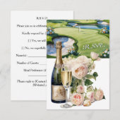 RÉPONSE mariage GOLF style aquarelle (Devant / Derrière)