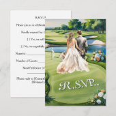 RÉPONSE mariage GOLF style aquarelle (Devant / Derrière)