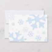 Réponse Mariage Hiver Flocon Bleu Blanc (Dos)