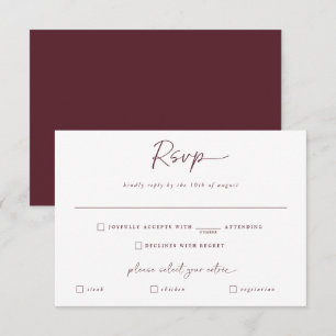 Réponse Mariage Merlot Écriture Manuscrite Moderne
