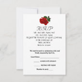 Réponse mariage noir et blanc smoking Rose rouge p (Dos)