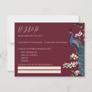 Réponse Mariage Paon et Magnolia Bourgogne