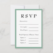 Réponse Mariage Vert Menthe Intemporel (Devant)