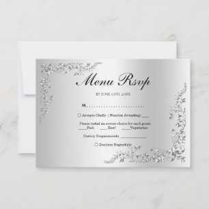 Réponse Menu Mariage Décoration Argentée