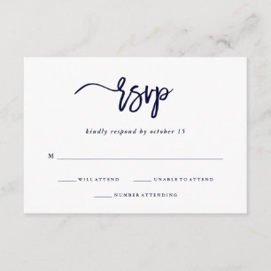 Réponse moderne de mariage de bleu marine du