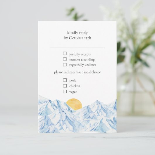 Réponse Mountain Rustic Aquarelle (Debout devant)