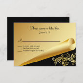 Réponse ornée noire et or (Devant / Derrière)