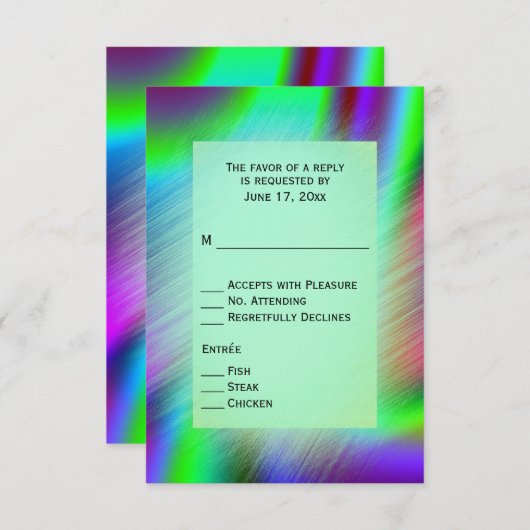 Réponse pour Bohemian Rainbow avec plats (Devant / Derrière)