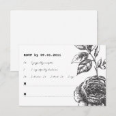 Réponse pour invitation de mariage au jardin de ro (Devant / Derrière)
