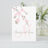 Réponse pour invitation de mariage aux fleurs de c (Debout devant)