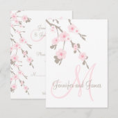 Réponse pour invitation de mariage aux fleurs de c (Devant / Derrière)