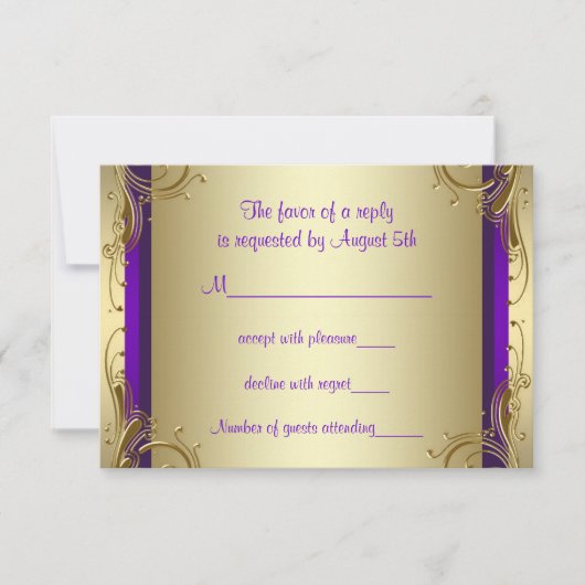 Réponse pour la fête d'anniversaire de mariage de (Devant)