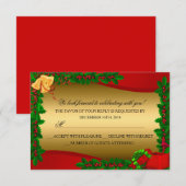 Réponse pour la fête de Noël aux feuilles de houx  (Devant / Derrière)