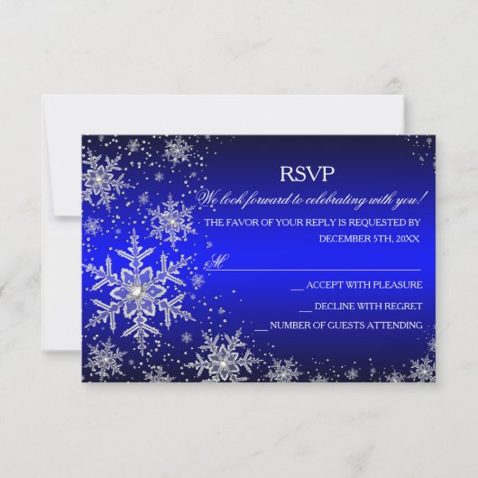 Réponse pour la fête de Noël Blue Sparkle Snowflak (Devant)