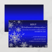 Réponse pour la fête de Noël Blue Sparkle Snowflak (Devant / Derrière)