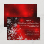 Réponse pour la fête de Noël rouge flocon de neige (Devant / Derrière)