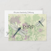 Réponse pour la réception de mariage Blue Dragonfl (Devant / Derrière)