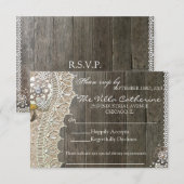Réponse pour la réception de mariage Rustic Lace B (Devant / Derrière)