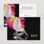 Réponse pour la soirée masquée au masque à plumes (Devant / Derrière)