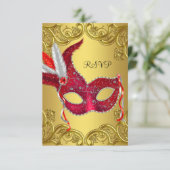 Réponse pour la soirée masquée rouge et or (Debout devant)