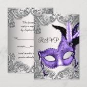 Réponse pour la soirée masquée violette (Devant / Derrière)
