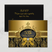 Réponse pour le 50e anniversaire de mariage Black (Devant / Derrière)