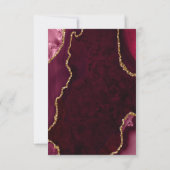 Réponse pour le choix de menu en agate rouge et or (Dos)