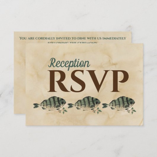 Réponse pour le dîner de réception des poissons à (Devant / Derrière)